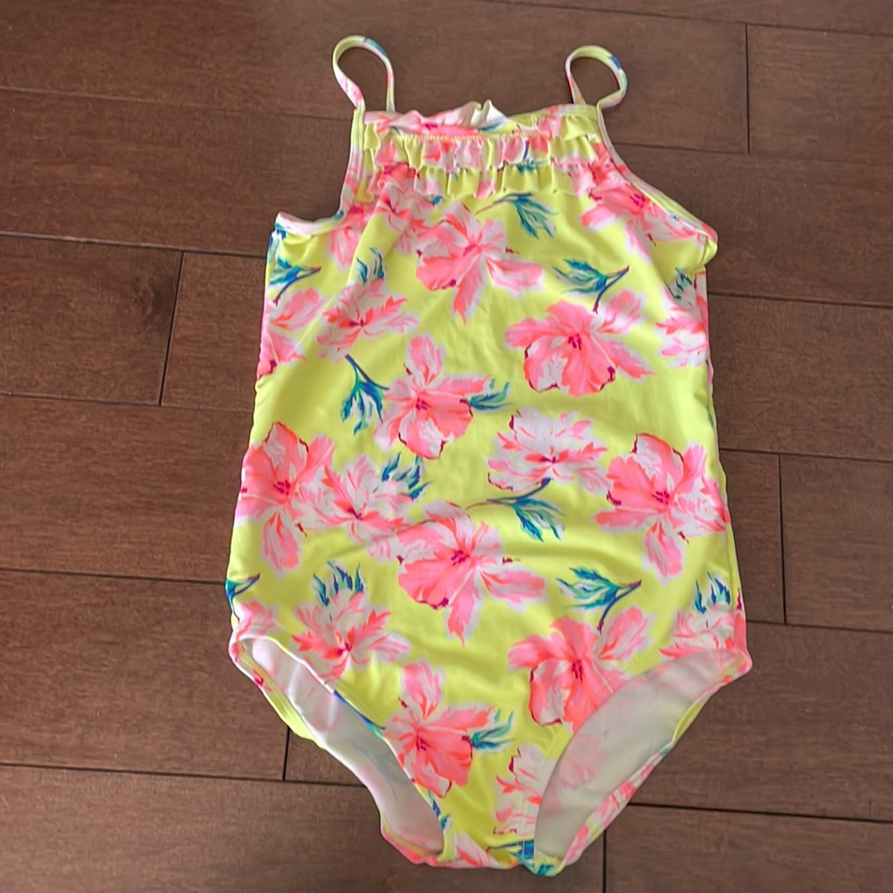 Bright floral bathing suit